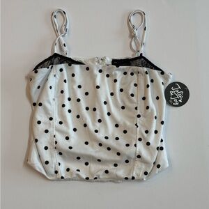 Jolie and Joy Polka Dot Cami Top with Black Skirt